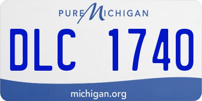 MI license plate DLC1740