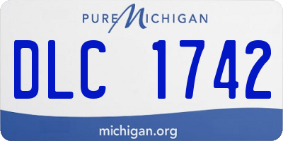 MI license plate DLC1742