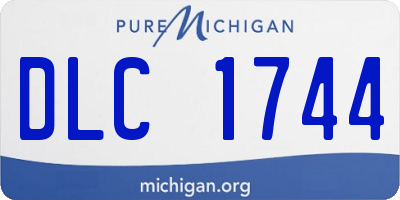 MI license plate DLC1744