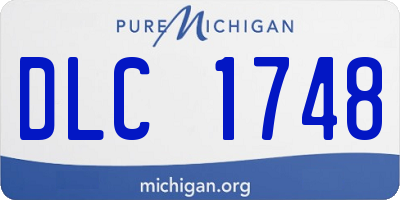 MI license plate DLC1748