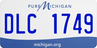 MI license plate DLC1749