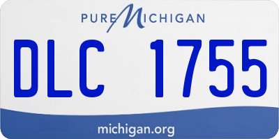 MI license plate DLC1755