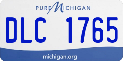 MI license plate DLC1765