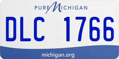 MI license plate DLC1766