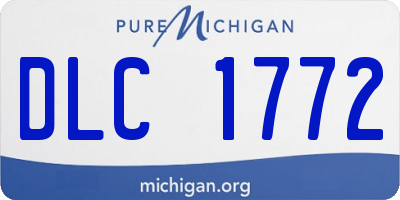 MI license plate DLC1772