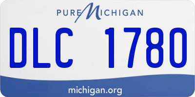 MI license plate DLC1780