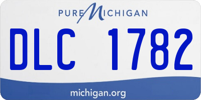 MI license plate DLC1782