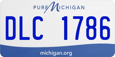 MI license plate DLC1786