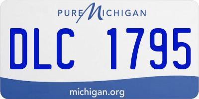 MI license plate DLC1795