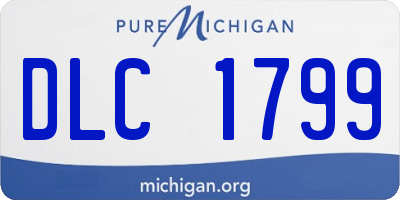 MI license plate DLC1799