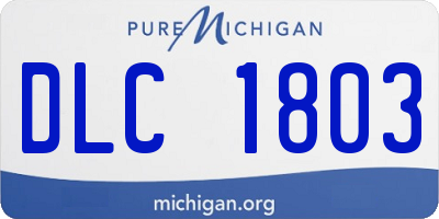 MI license plate DLC1803