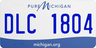 MI license plate DLC1804