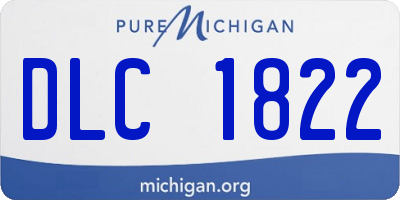 MI license plate DLC1822