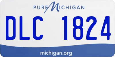 MI license plate DLC1824