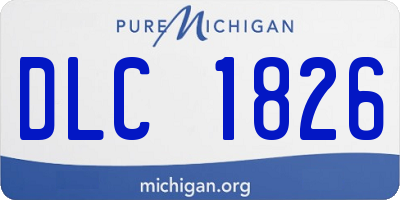 MI license plate DLC1826