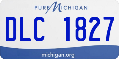 MI license plate DLC1827