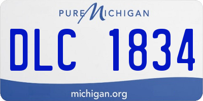 MI license plate DLC1834