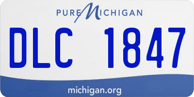 MI license plate DLC1847