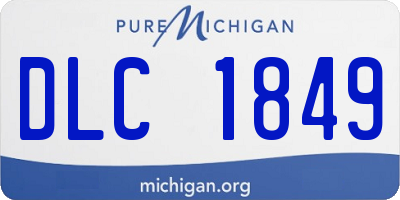 MI license plate DLC1849