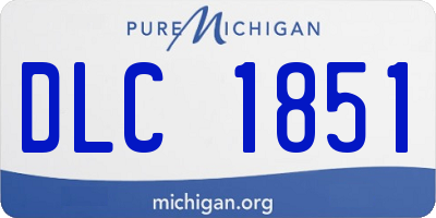 MI license plate DLC1851