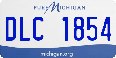 MI license plate DLC1854