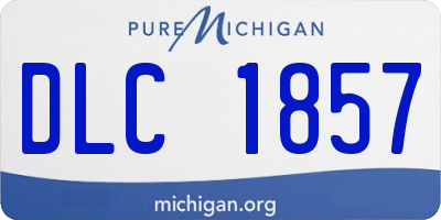 MI license plate DLC1857