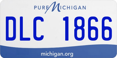 MI license plate DLC1866