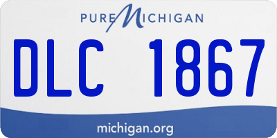 MI license plate DLC1867