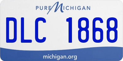 MI license plate DLC1868