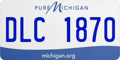 MI license plate DLC1870