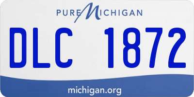 MI license plate DLC1872