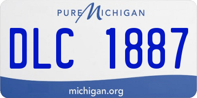 MI license plate DLC1887