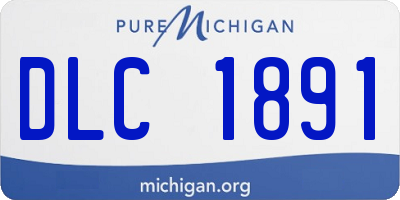 MI license plate DLC1891