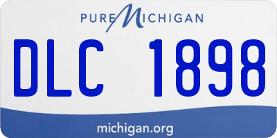 MI license plate DLC1898