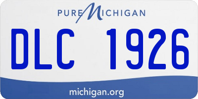 MI license plate DLC1926