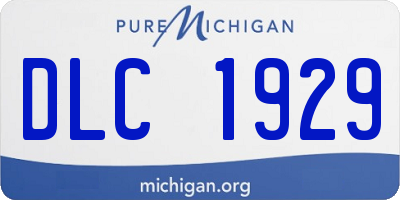 MI license plate DLC1929