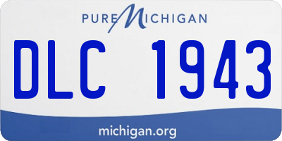 MI license plate DLC1943