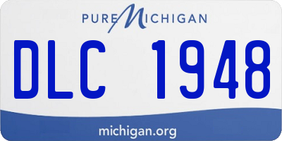 MI license plate DLC1948