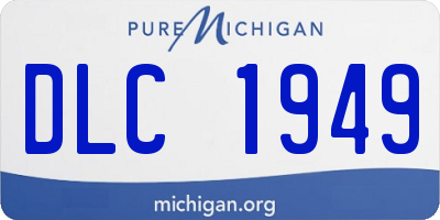 MI license plate DLC1949