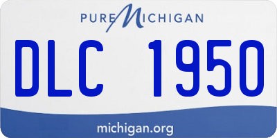 MI license plate DLC1950