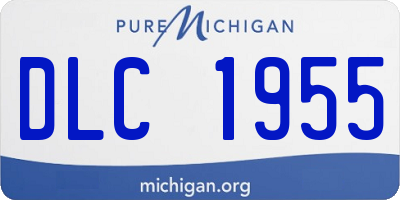 MI license plate DLC1955