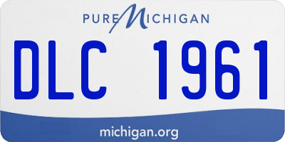 MI license plate DLC1961