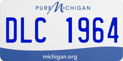 MI license plate DLC1964