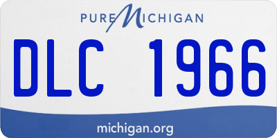 MI license plate DLC1966