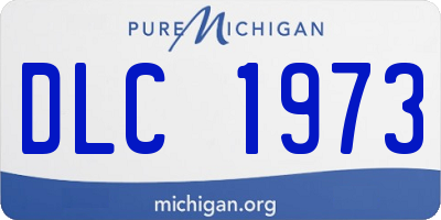 MI license plate DLC1973