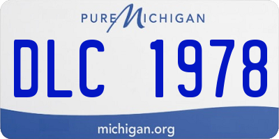 MI license plate DLC1978