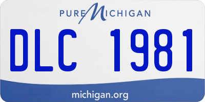 MI license plate DLC1981