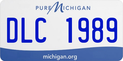 MI license plate DLC1989