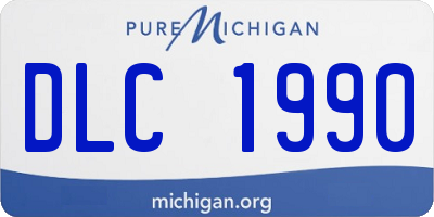 MI license plate DLC1990