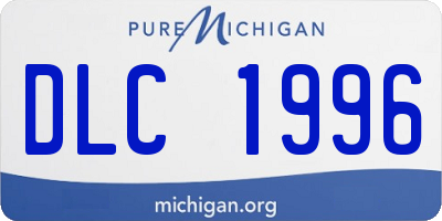 MI license plate DLC1996